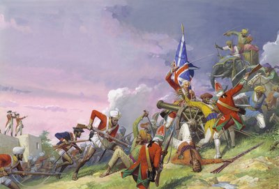 Slaget ved Plassey af Severino Baraldi