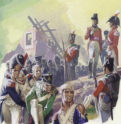 Sårede soldater efter slaget ved Waterloo af Severino Baraldi