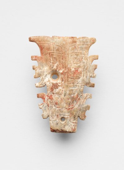 Vedhæng i form af en maske, c.1300-c.1050 f.Kr af Shang Dynasty Chinese School