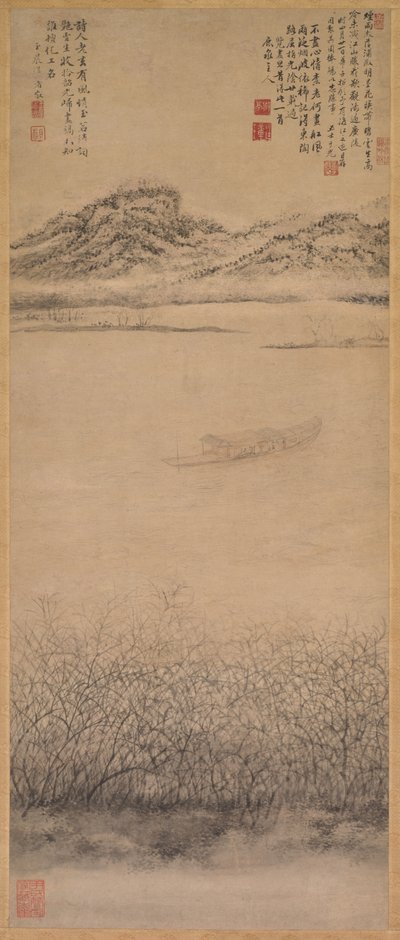 Krydsningen af Yangzi-floden, ca. 1700-1720. af Shang Rui