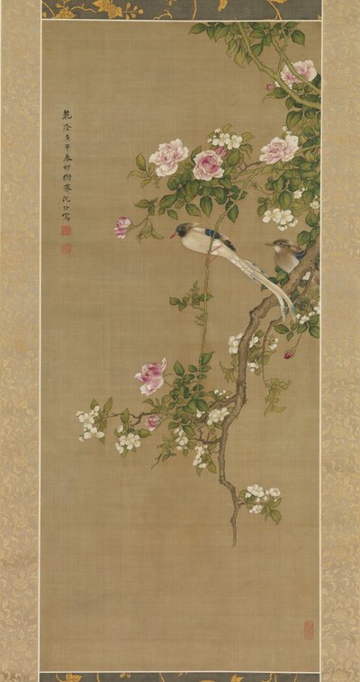 Blomster og Fugle, 1750. af Shen Nanpin