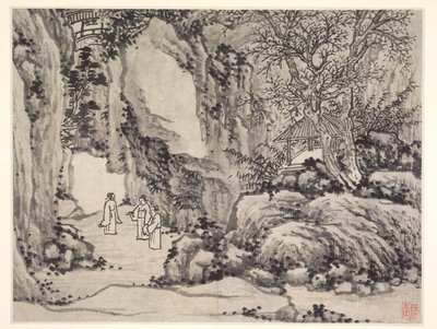 Tolv udsigter over Tiger Hill, Suzhou: Sværdkilden, Tiger Hill af Shen Zhou