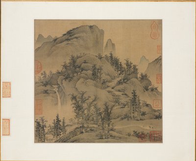 Rejsende i Autumn Mountains af Sheng Mou