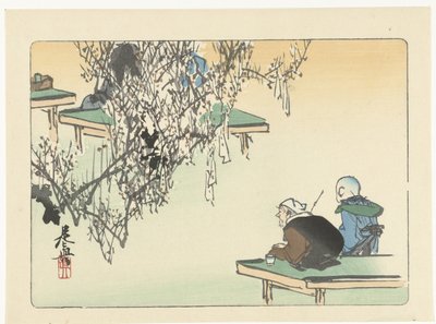 Beundrer blommeblomsten Sammenligninger af blomster (serietitel) Hana kurabe (serietitel på objekt) af Shibata Zeshin