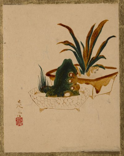 Blomster i Jardinieres,. af Shibata Zeshin