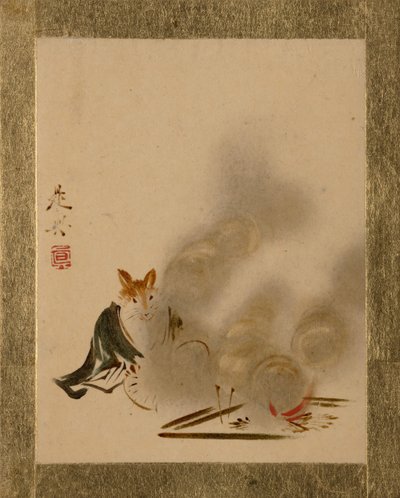 Fox fra Mystic Fire. af Shibata Zeshin