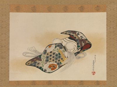 Noh Mask: Okina, dateret 1879. af Shibata Zeshin