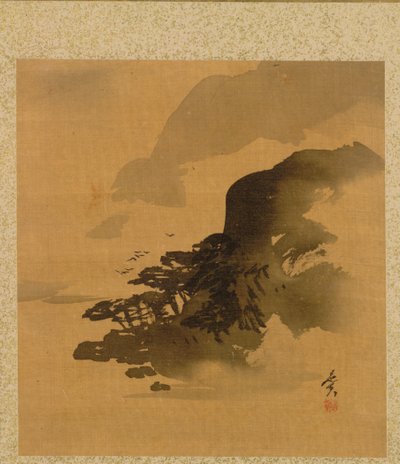 Kystlinje med fugle fra Album of Paintings af den ærværdige Zeshin af Shibata Zeshin