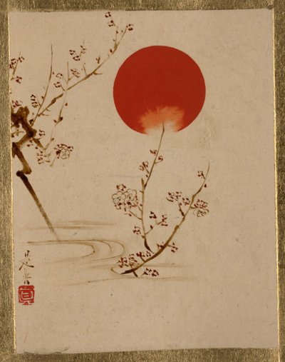 Sol- og blommegrene. af Shibata Zeshin