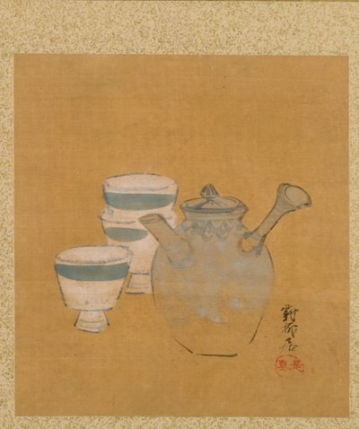Tekande og kopper fra Album of Paintings af den ærværdige Zeshin af Shibata Zeshin
