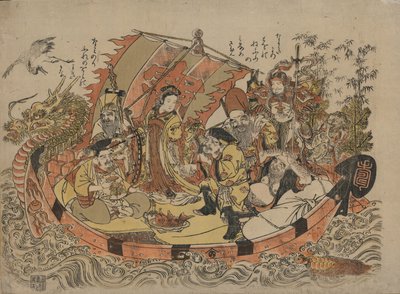 Syv heldige guder, mellem 1775 og 1780 af Shigemasa Kitao