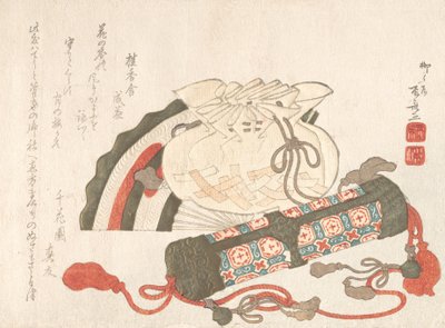 Ventilator, taske og røgelse-rør, 1800-tallet., 1800-tallet. af Shinsai