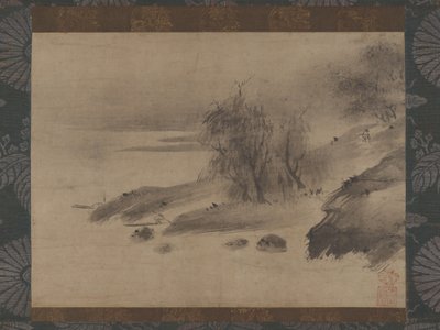Ink Landscape Suiboku sansui zu, 15.-begyndelsen af 1500-tallet. af Shinso Soami
