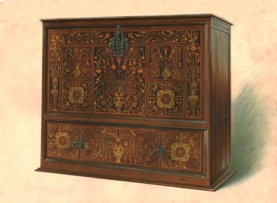 Skab indlagt med intarsia, 1904 af Shirley Charles Llewellyn Slocombe