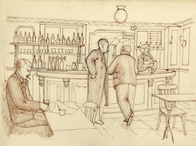 Cafescene, Paris, Frankrig, c1951. af Shirley Markham