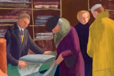 Drapers butik, 1951. af Shirley Markham