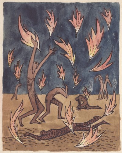Flammer regner ned, 1951. af Shirley Markham
