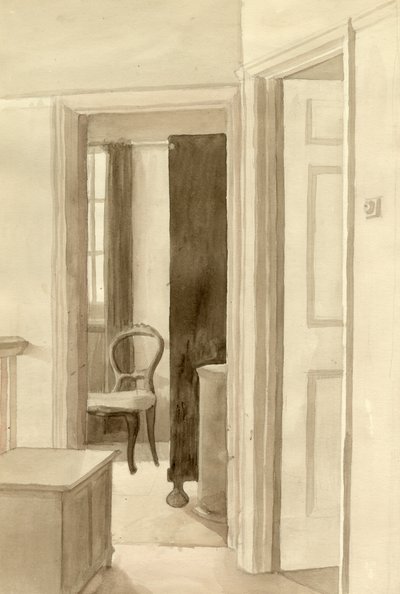 Interiør med stol, c1950. af Shirley Markham