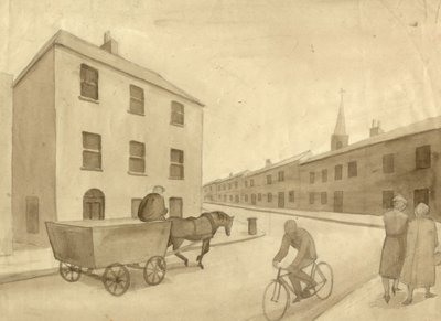 Monokrom gadebillede, 1951. af Shirley Markham