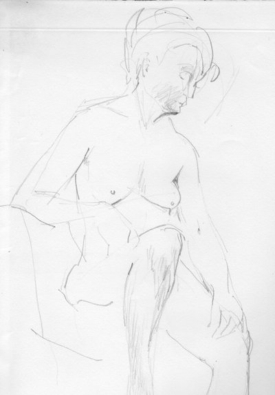 Nøgen kvinde siddende, c1950. af Shirley Markham