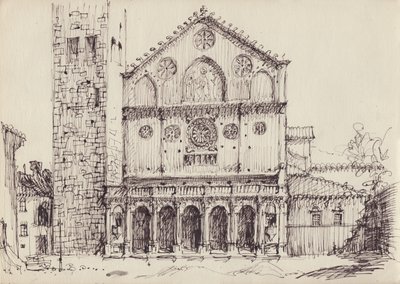 Romansk kirke, Italien, c1950. af Shirley Markham