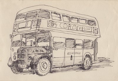 Routemaster bus, 1951. af Shirley Markham