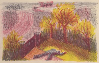 Scene fra The Invisible Man: body in a garden, 1953. af Shirley Markham