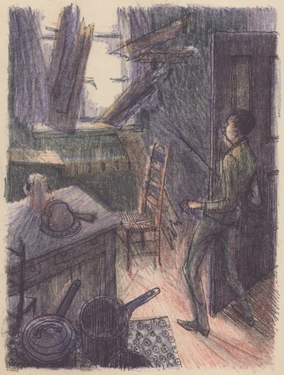 Scene fra The Invisible Man: breaking window, 1953. af Shirley Markham