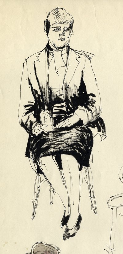 Siddende kvinde, 1953. af Shirley Markham