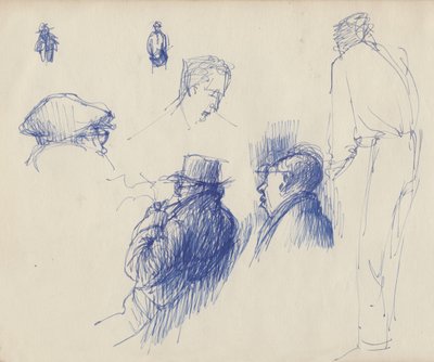 Studier, mænd i hatte, c1950. af Shirley Markham