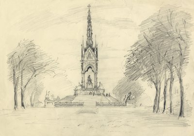 Albert Memorial, Kensington Gardens, London, c1950. af Shirley Markham