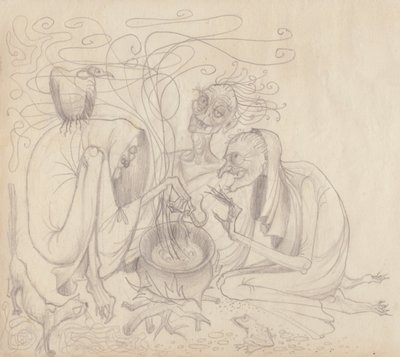 Tre hekse, c1950. af Shirley Markham