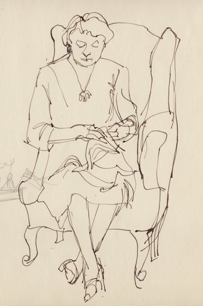Kvindesyning, c1950. af Shirley Markham