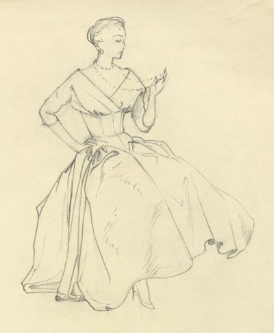 Kvinde med halskæde, c1952. af Shirley Markham