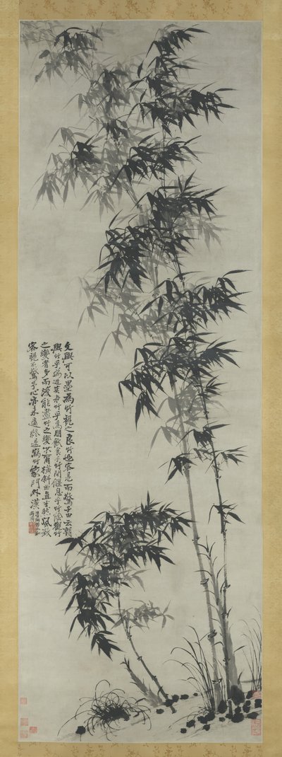 Bambus i vind og regn, ca. 1694. af Shitao