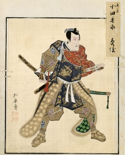 Blad fra album med skuespillerportrætter, ca. 1790-1810. af Shorakusai