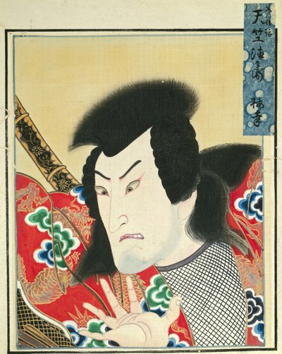 Blad fra album med skuespillerportrætter, ca. 1790-1810. af Shorakusai