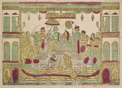 Rama og Sita i Royal Palace (recto) af Shri Gobinda Chandra Roy