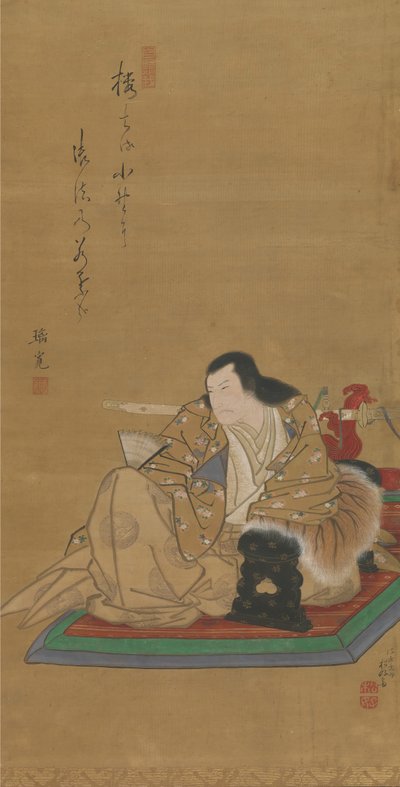 Portræt af skuespilleren Arashi Rikan I, ca. 1812. af Shunkosai Hokushu