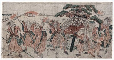 Seven Lucky Gods af Shunsen (Shunko II), Katsukawa (1762-1830) af Shunsen Katsukawa
