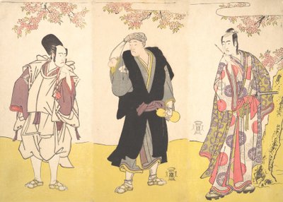 Kabuki ac og rs Yaozo Ichikawa god, assistentlæge Matsu Onoe, udkast til Sawamura Sojuro god, 11. måned, 1786. af Shunsho