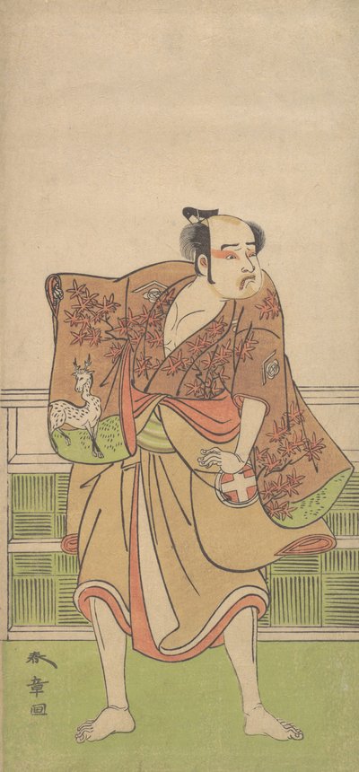 Otani Hiroemon i rollen som Gokumon no Shobei, 9. måned, 1774. af Shunsho