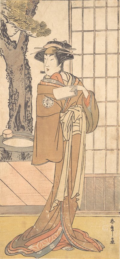 Skuespilleren Segawa Kikunojo tredje som en Oiran, ca. 1780. af Shunsho