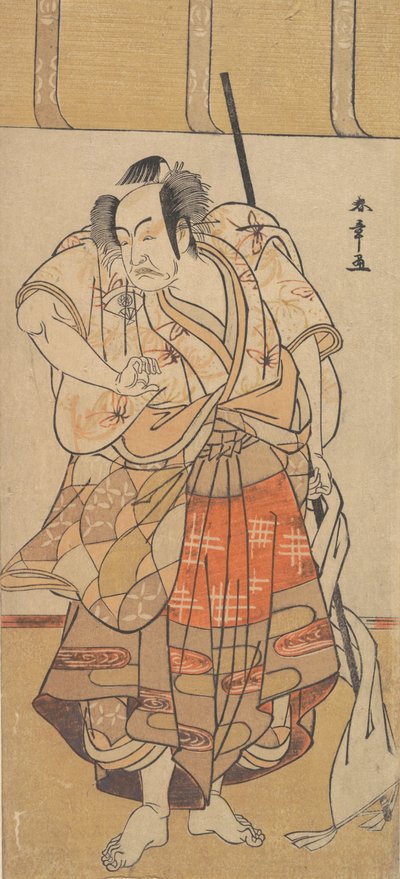 Den første Onoe Kikugoro som en vred mand, ca. 1772. af Shunsho