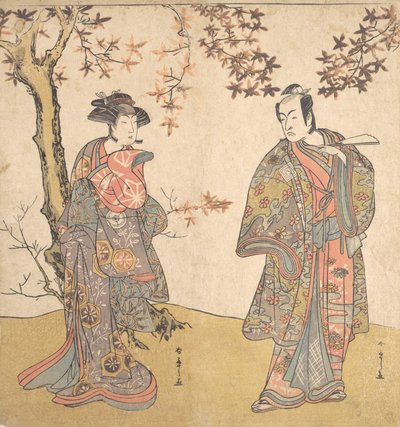 Den anden Ichikawa Monnosuke som ubevæbnet mand, sandsynligvis 1778. af Shunsho