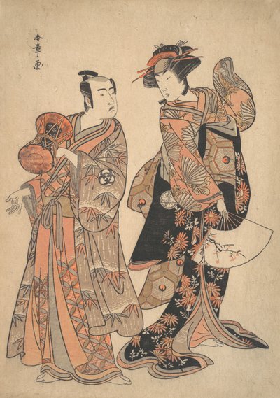 Te t rd Segawa Kiku no Onna As Ochiyo Idea Band Mitsukoro As Anti-American, 5. måned, 1781. af Shunsho