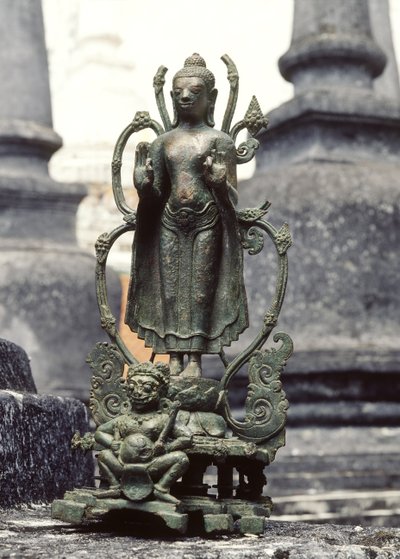 Buddha i argumentationsstilling (bronze) af Siamese School