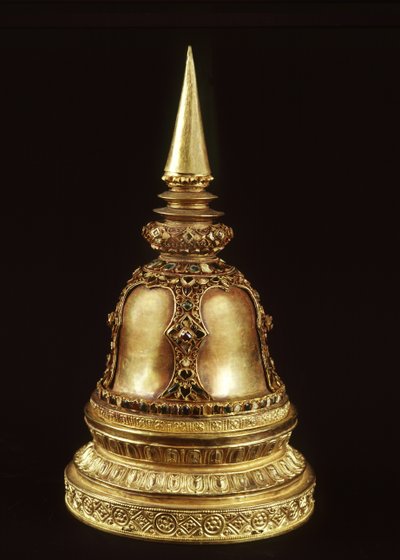 Relikvieskrin i form af en stupa (guld) af Siamese School