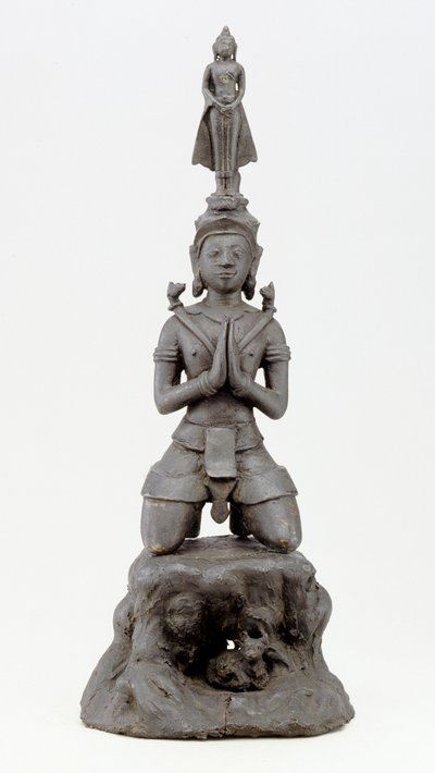 Siva ærer Buddha, Lan Na kultur (bronze) af Siamese School