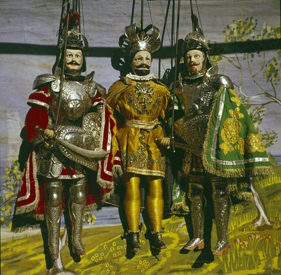 ç Pupi è eller sicilianske dukker fra det 19. århundrede. af Sicilian School